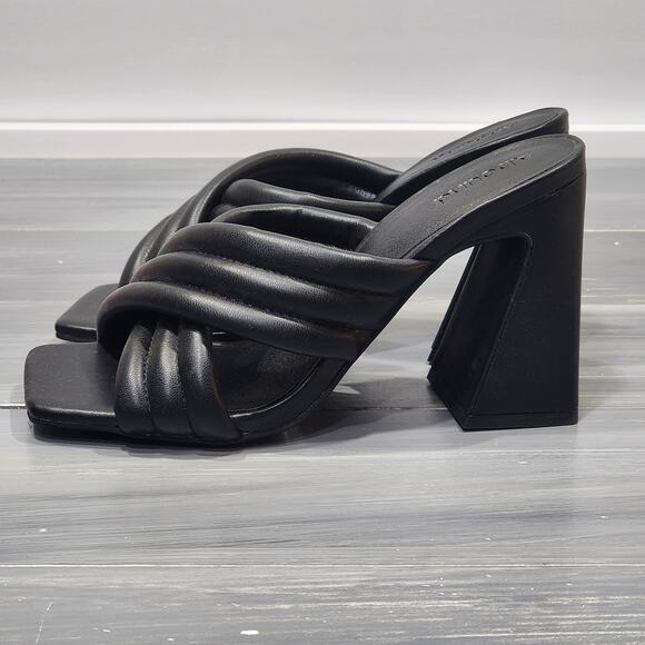 Abound Pearl Sandals Criss Cross Straps Square Toe Size 6 Black - Picture 3 of 12